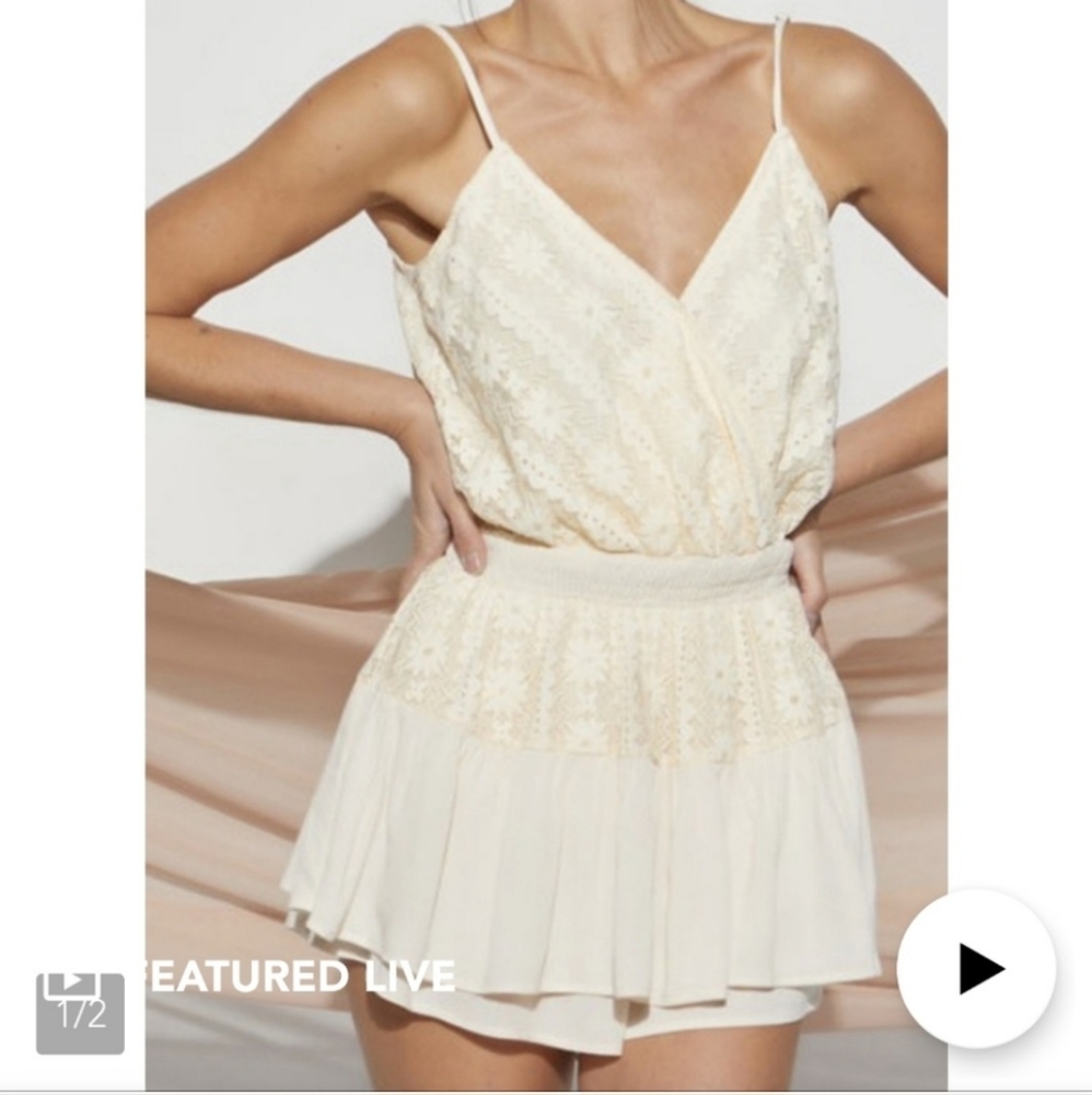 Petal Dew Lace Romper